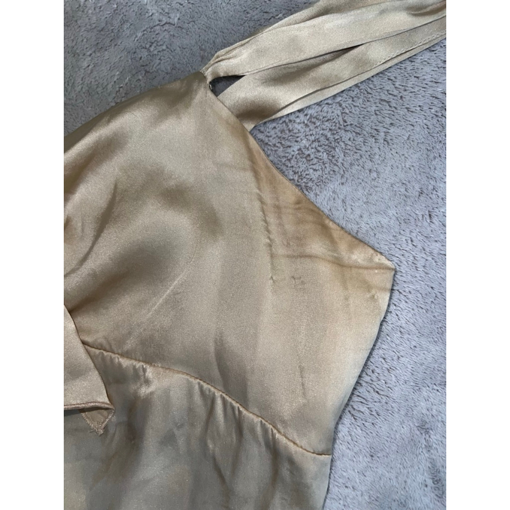 100% Silk NY & COMPANY Gold Y2K Camisole Size 12 - Picture 6 of 8